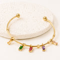 Aro Acero Inoxidable Cristales Baguette Colores