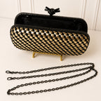 Bolsa Negra con Dorado y Nudo de Broche