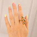 Anillo Acero Inoxidable 3 Bolas