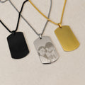 Collar Acero Inoxidable Placa Militar Personalizado