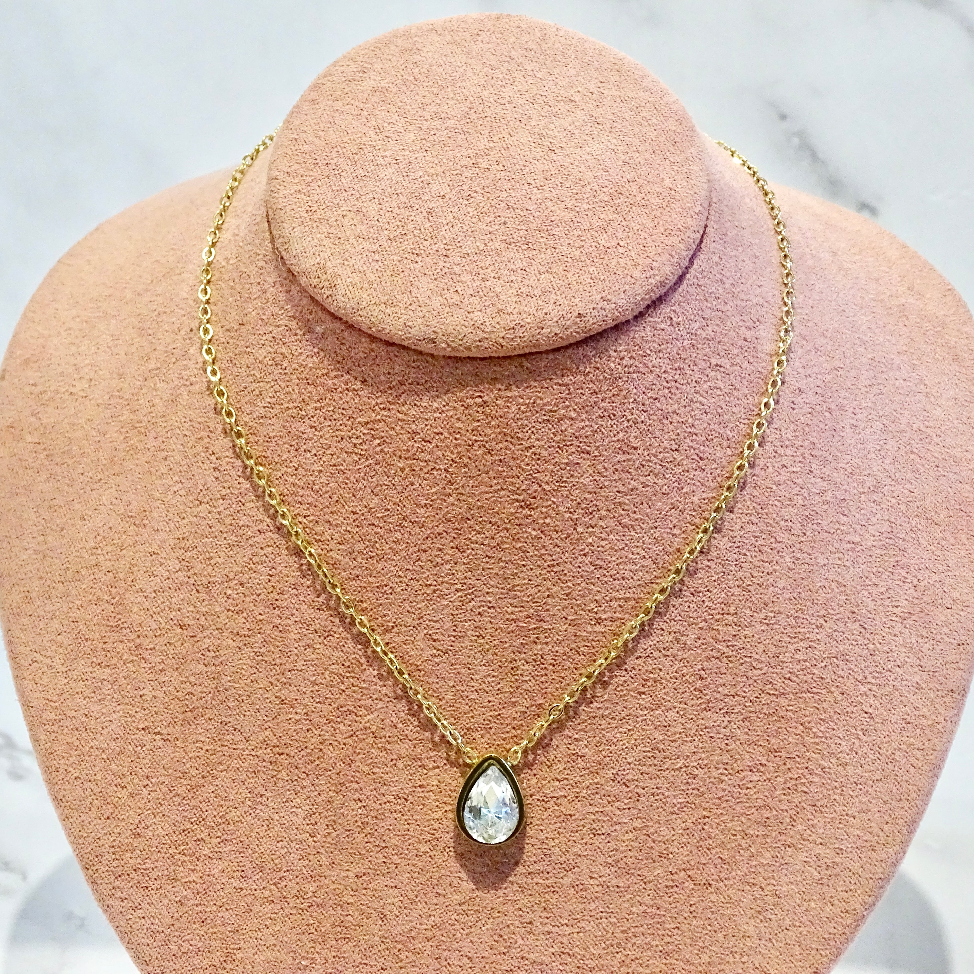 Collar Acero Inoxidable Gota de Luz