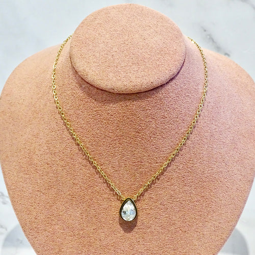 Collar Acero Inoxidable Gota de Luz