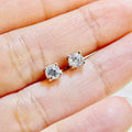 Aretes Rodio Solitario THE GIFT