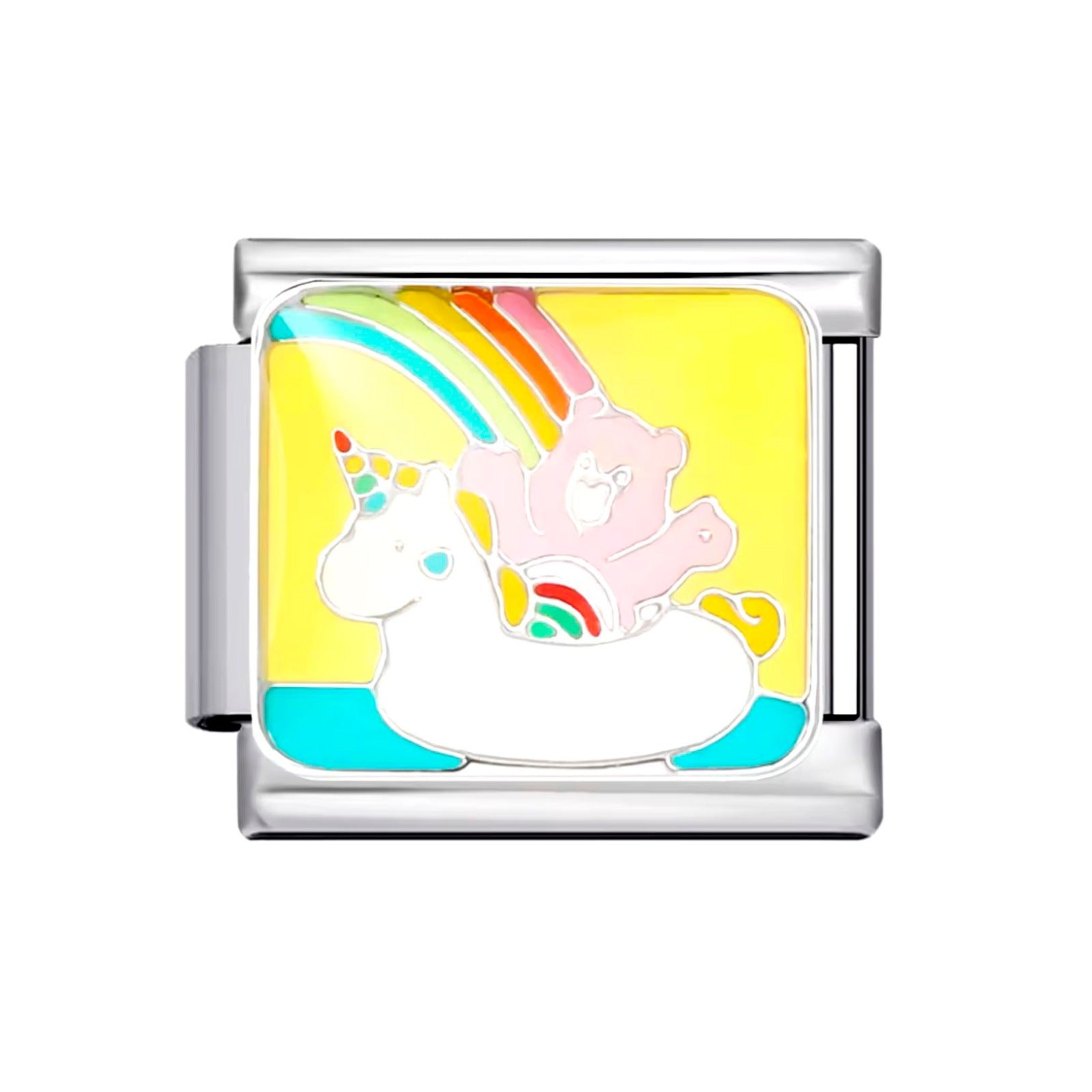 Charm Italian Osito Cariñosito y Unicornio