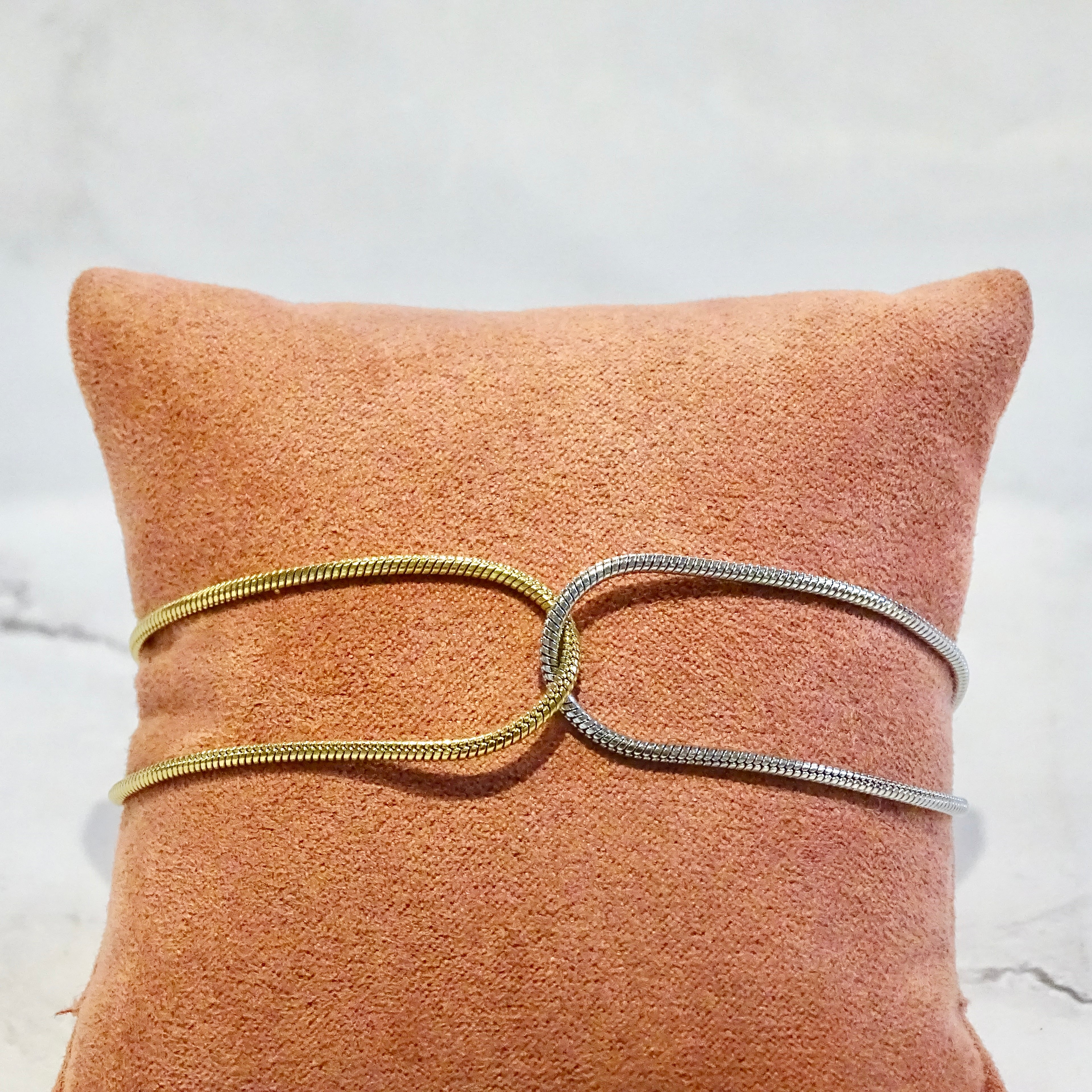 Pulsera Acero Inoxidable Cadena Entrelazada