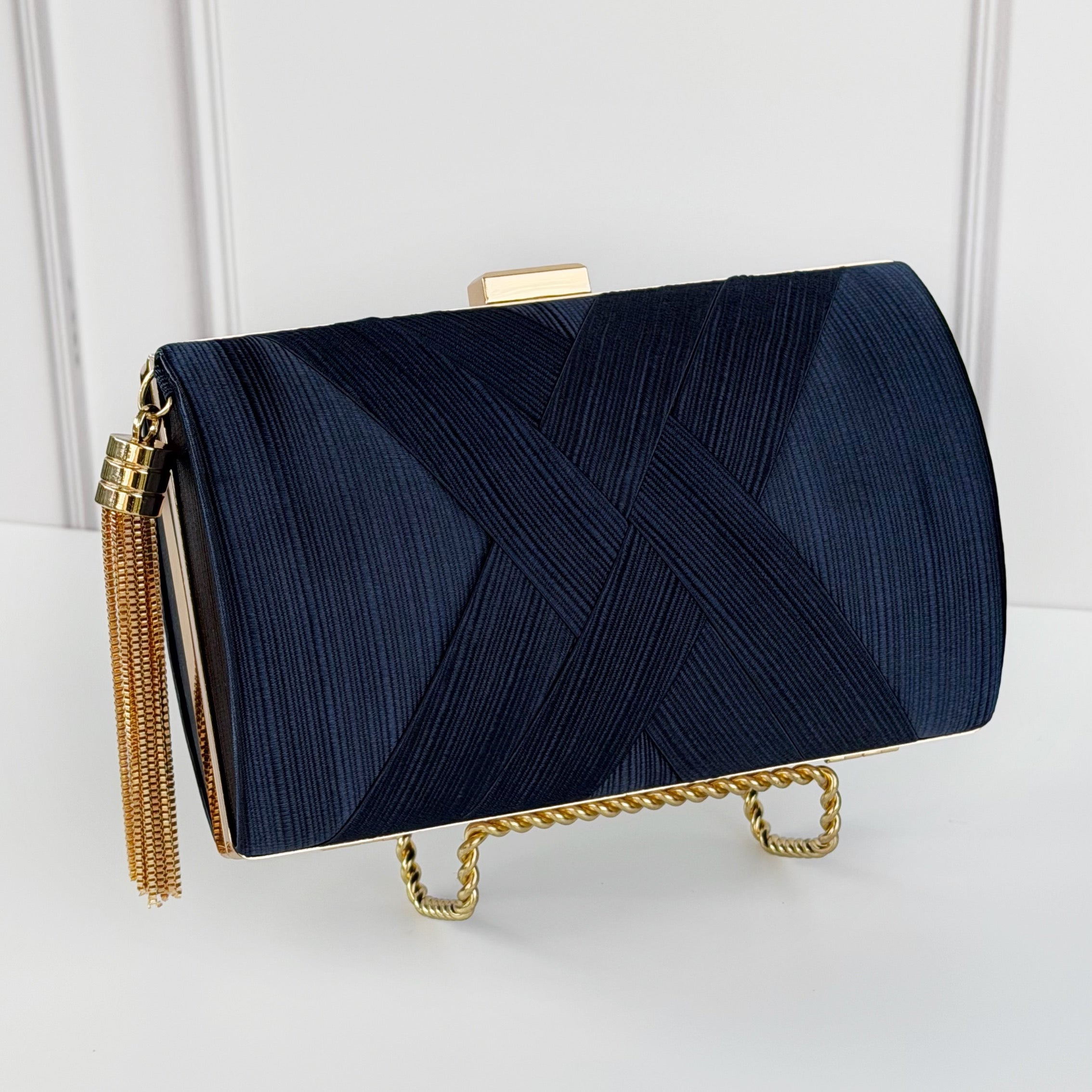 Bolsa Azul Marino Cruzada