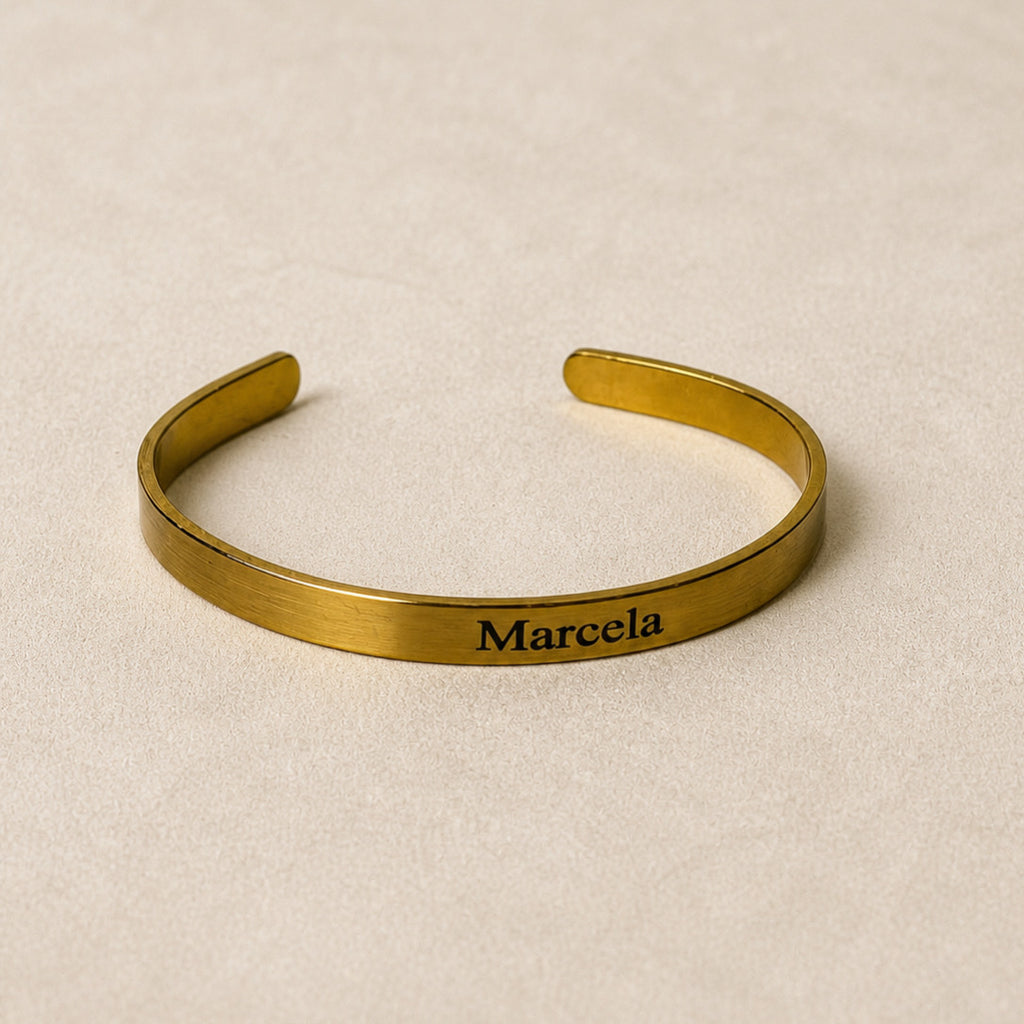 Brazalete Acero Inoxidable 4mm y 6 mm Personalizado  (c/u)