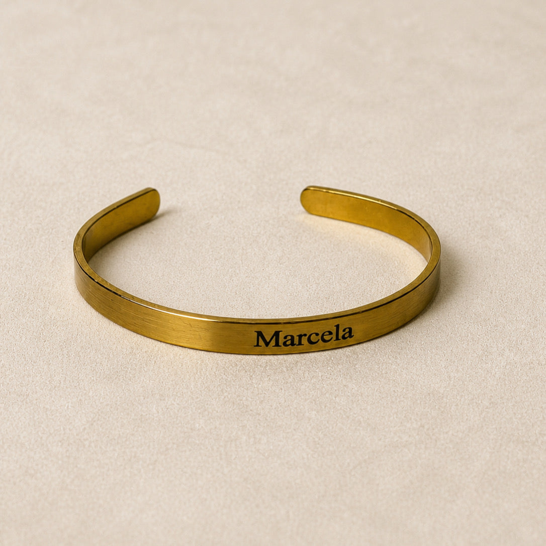Brazalete Acero Inoxidable 4mm y 6 mm Personalizado  (c/u)