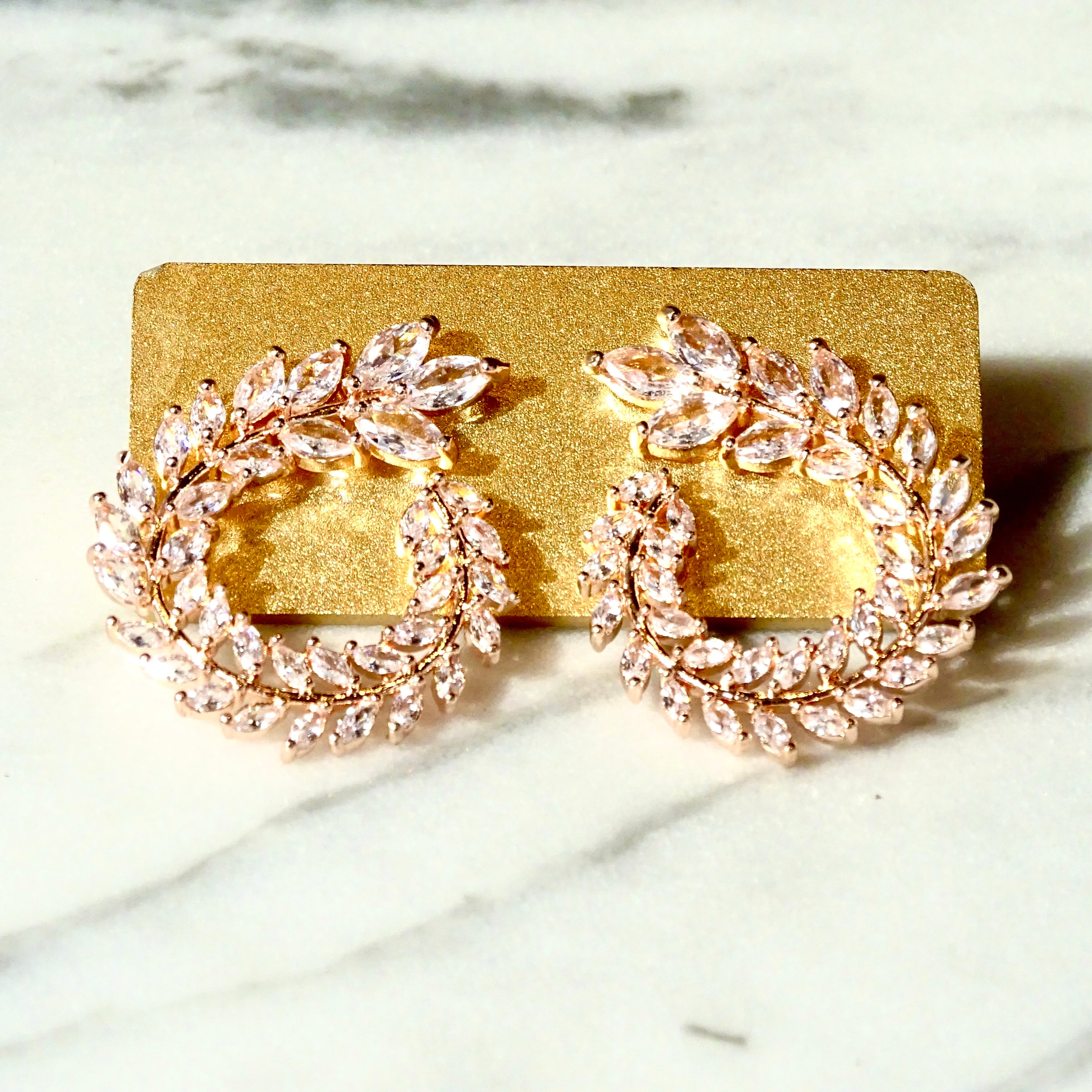 Aretes Rodio Círculo Rosa