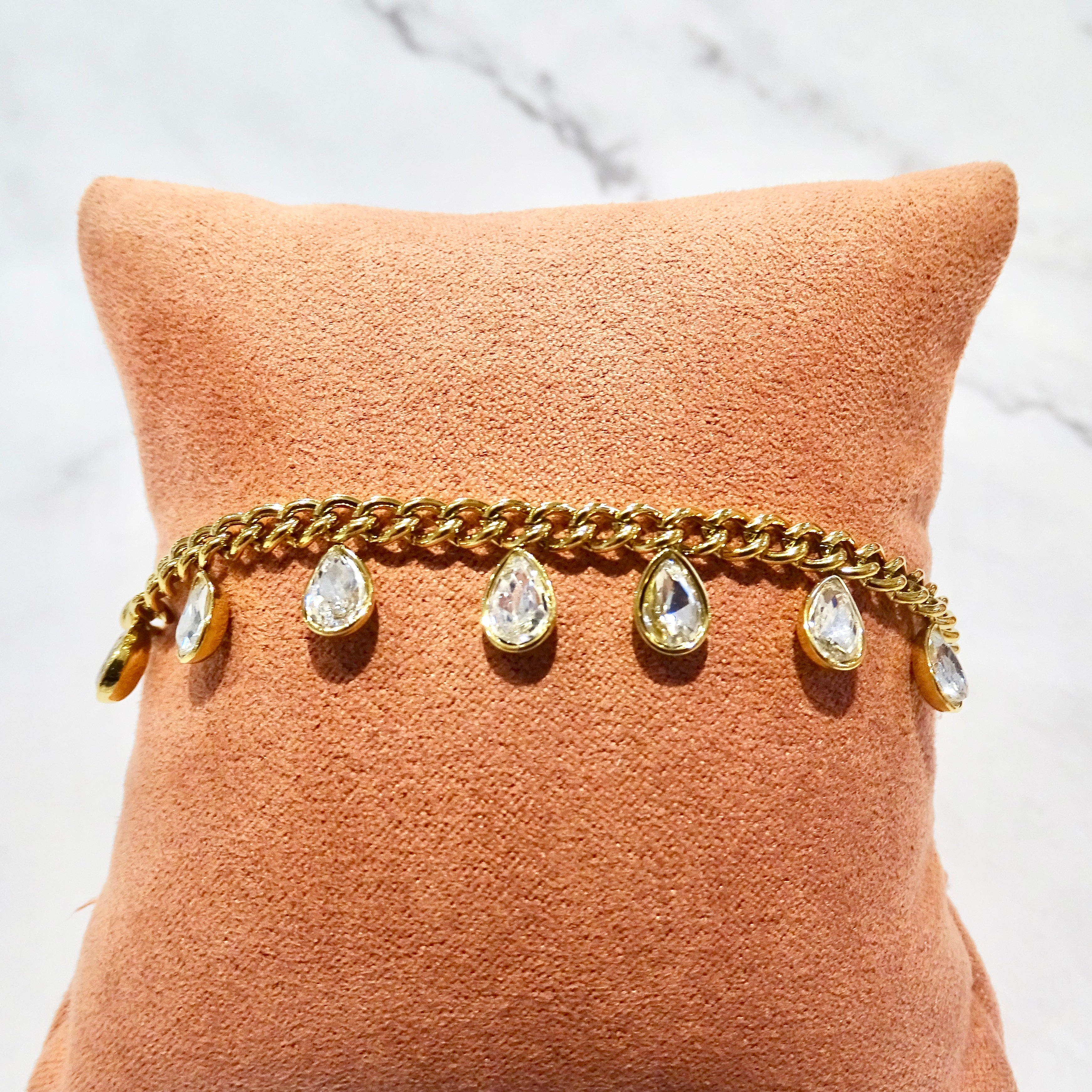 Pulsera Acero Inoxidable Eslabón con Gota