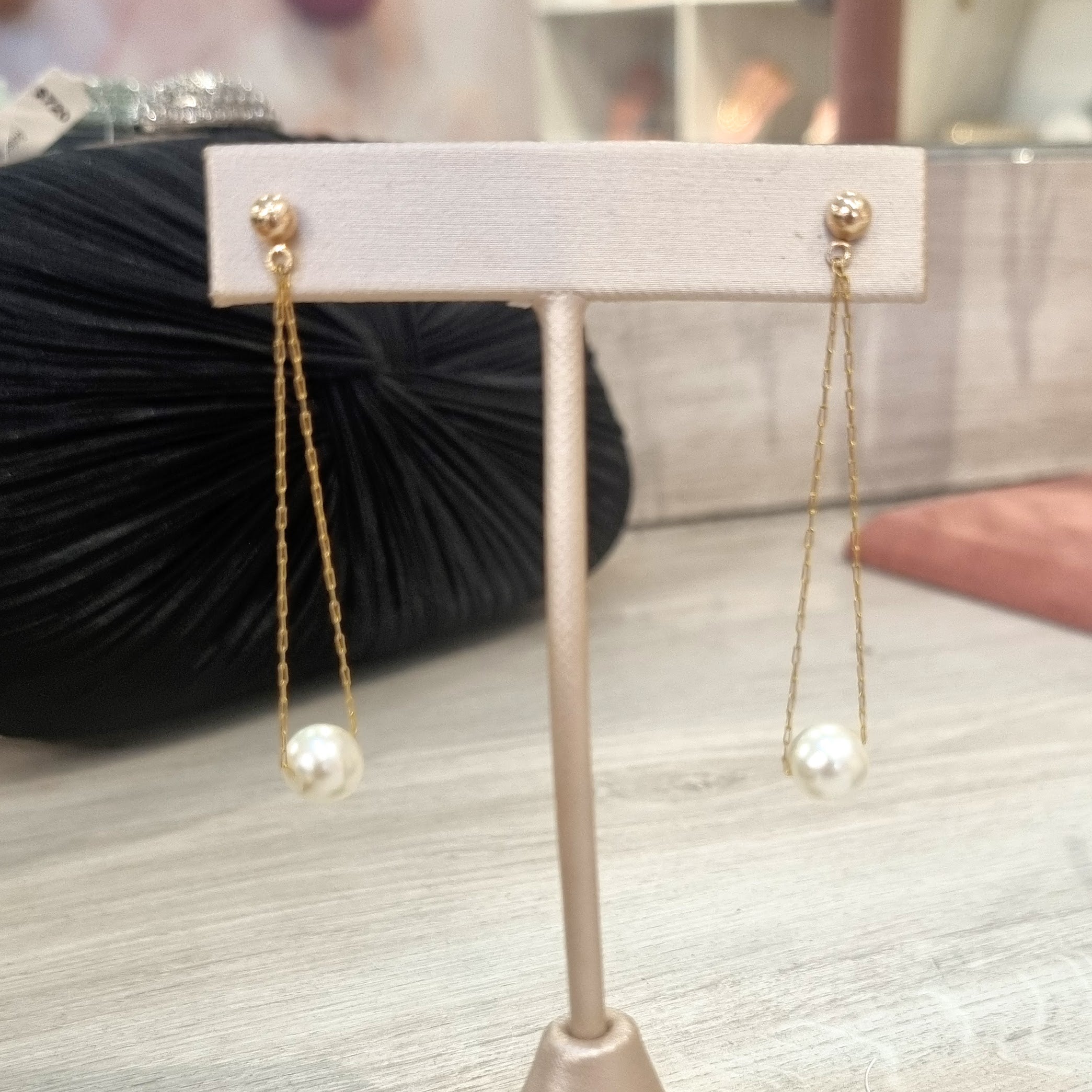 Aretes Acero Inoxidable con Perla