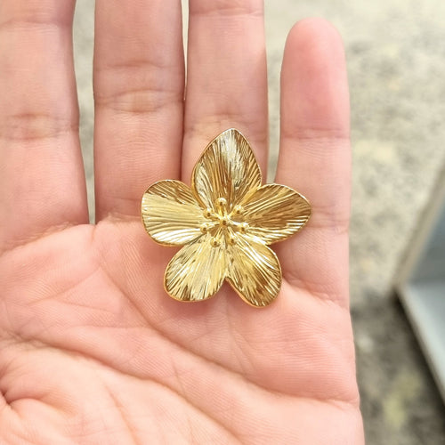 Anillo Acero Inoxidable Flor