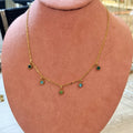 Collar Acero Inoxidable con Bolitas de Colores