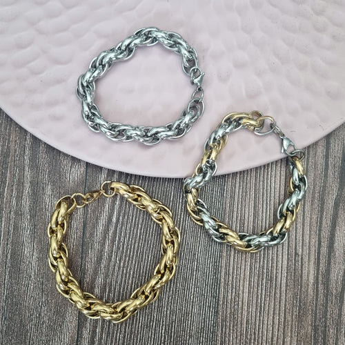 Pulsera Acero Inoxidable Torsal Grande