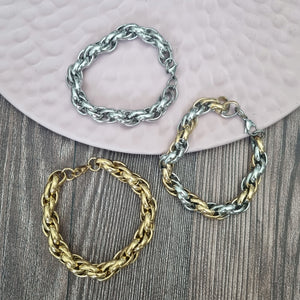 Pulsera Acero Inoxidable Torsal Grande