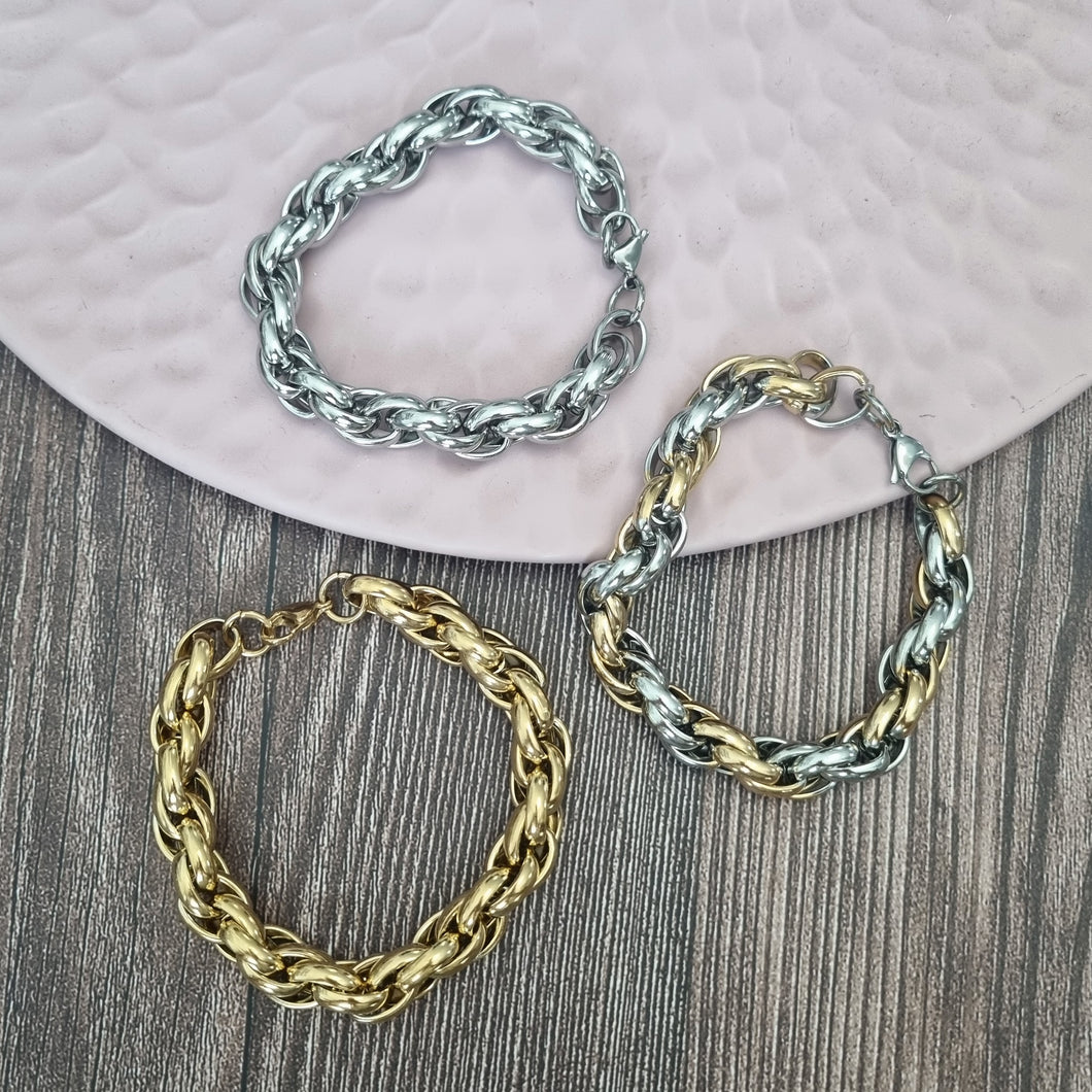 Pulsera Acero Inoxidable Torsal Grande