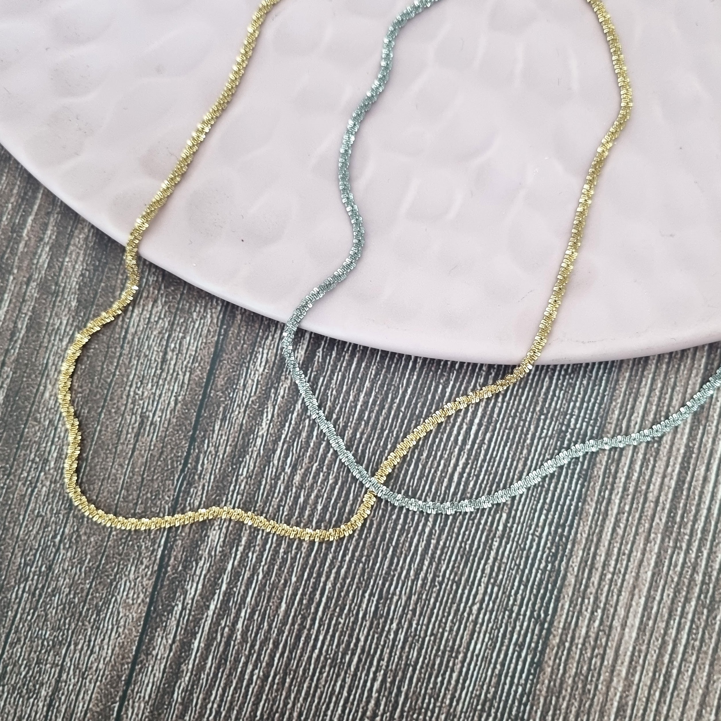 Collar Acero Inoxidable Tejida