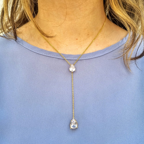 Collar Acero Inoxidable Corbatin Gota