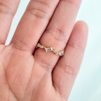 Anillo Plata 925 con Chapa de Oro Formas