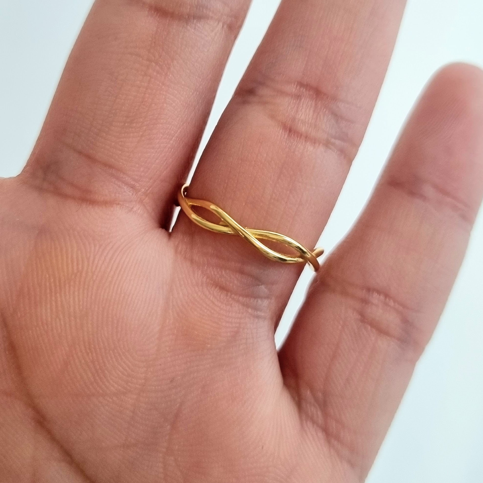 Anillo Plata 925 con Chapa de Oro Zigzag