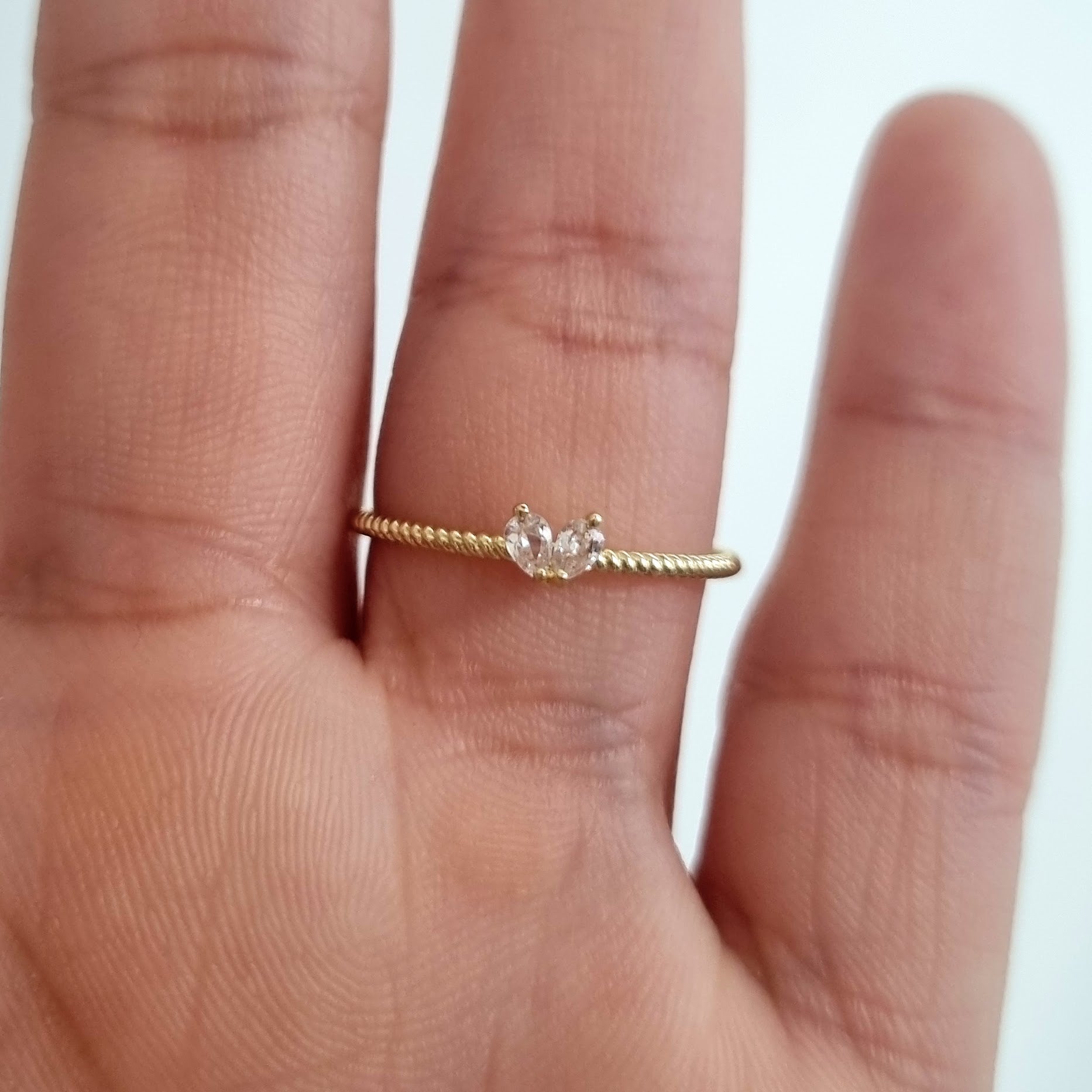 Anillo Acero Inoxidable 2 Cristales