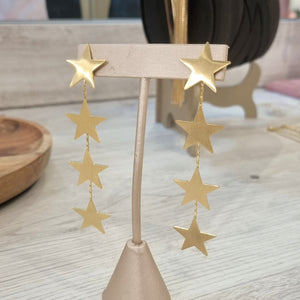 Aretes Acero Inoxidable Estrellas