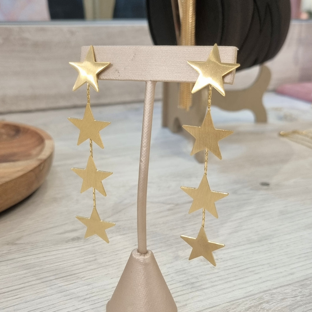 Aretes Acero Inoxidable Estrellas