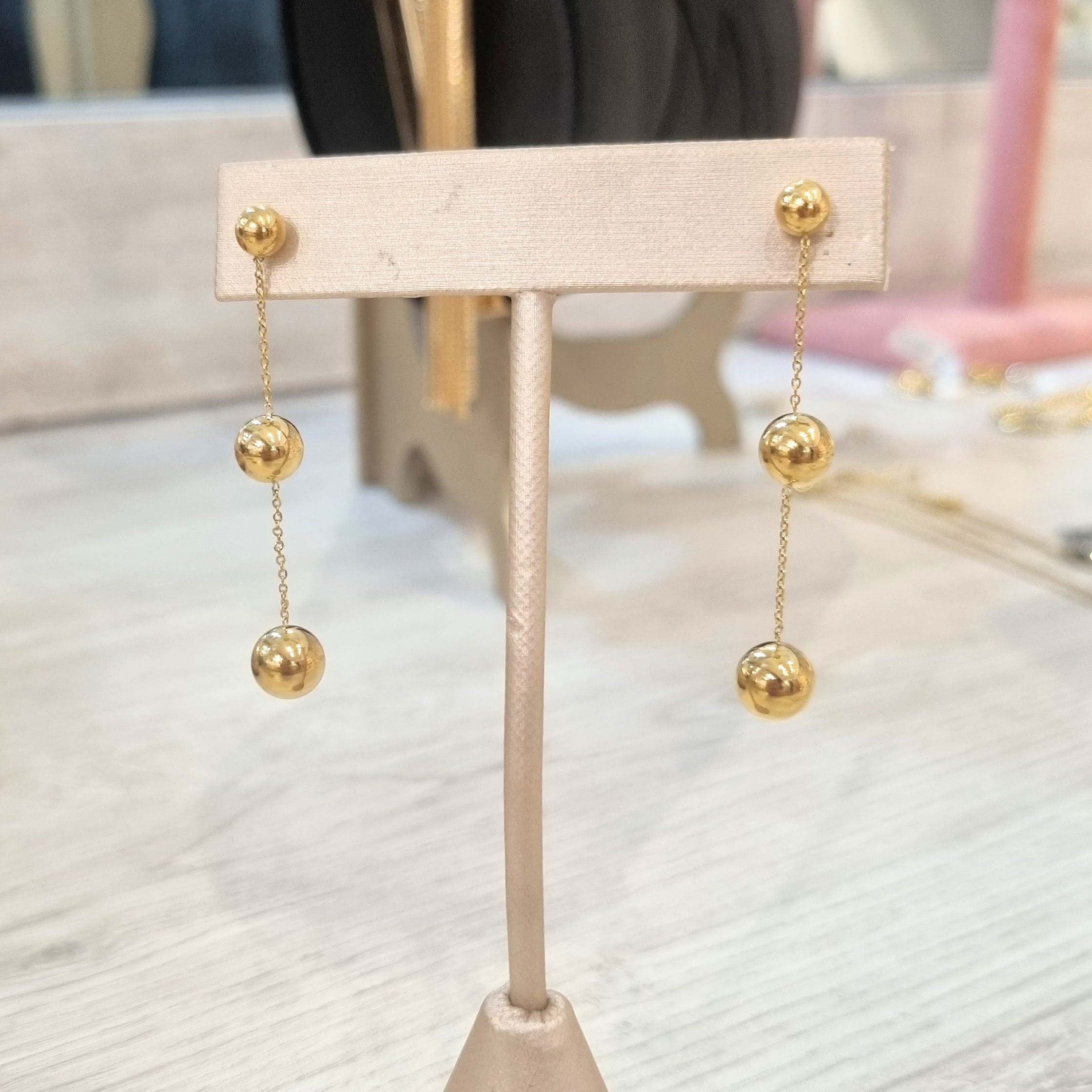 Aretes Acero Inoxidable 3 Bolas