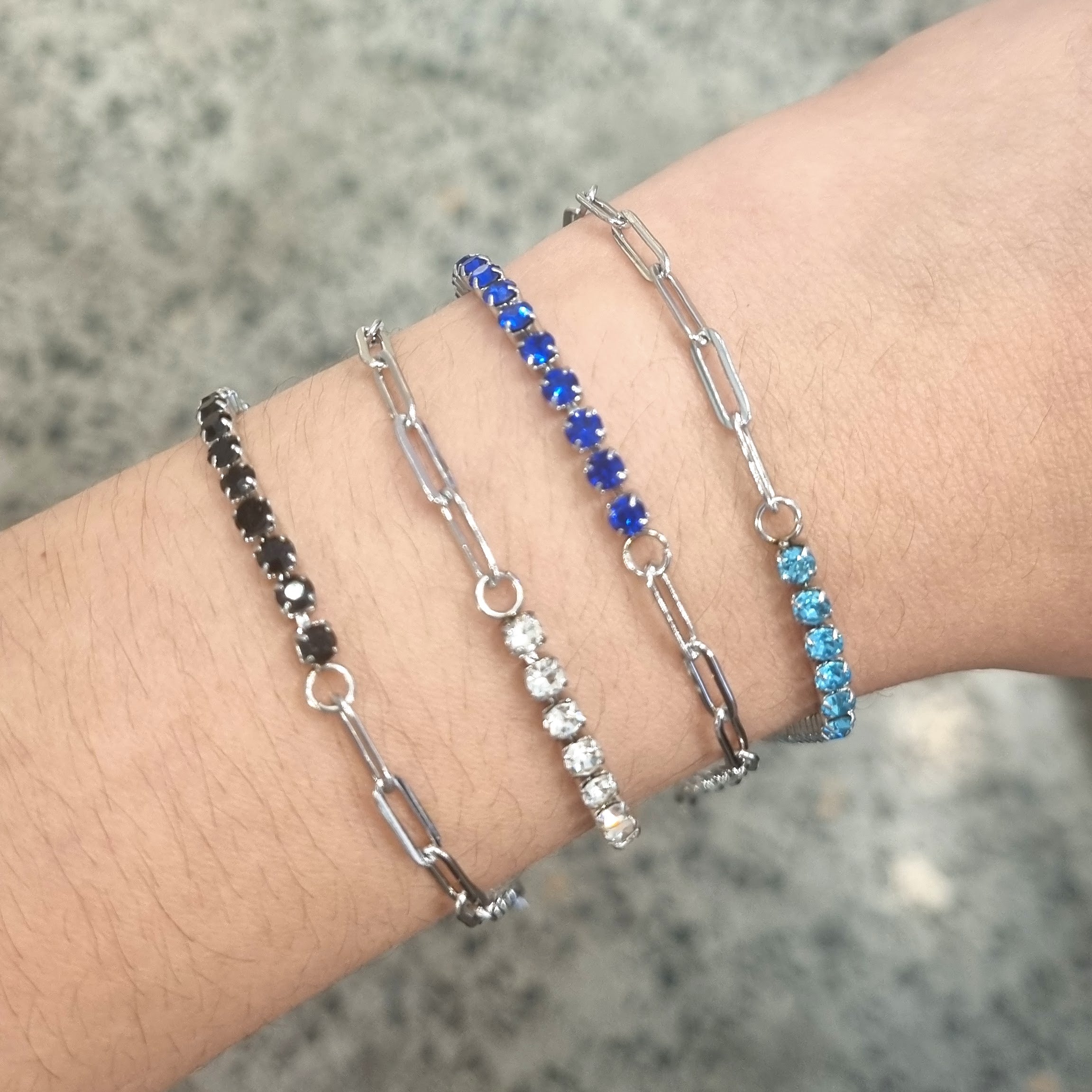 Pulsera Acero Inoxidable Eslabon y Tenis