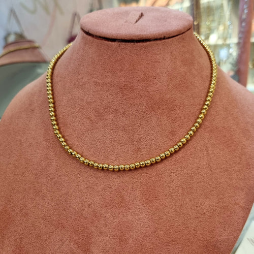 Collar Acero Inoxidable Bolitas