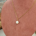 Collar Acero Inoxidable Perla Cristal