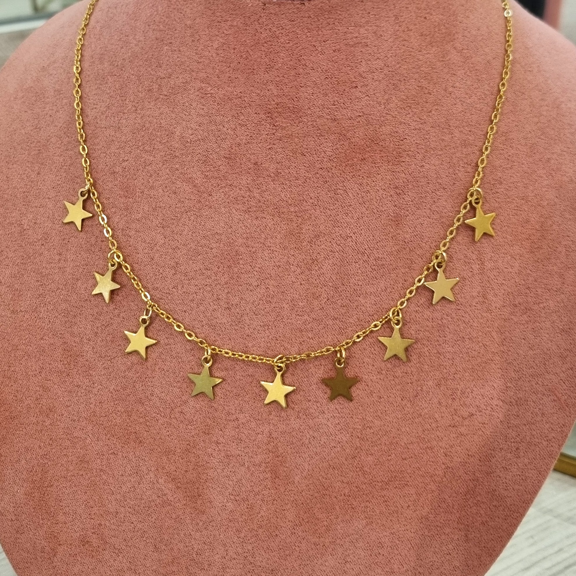 Collar Acero Inoxidable Estrellas