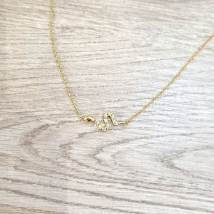 Collar Plata 925 con Chapa de Oro Serpiente