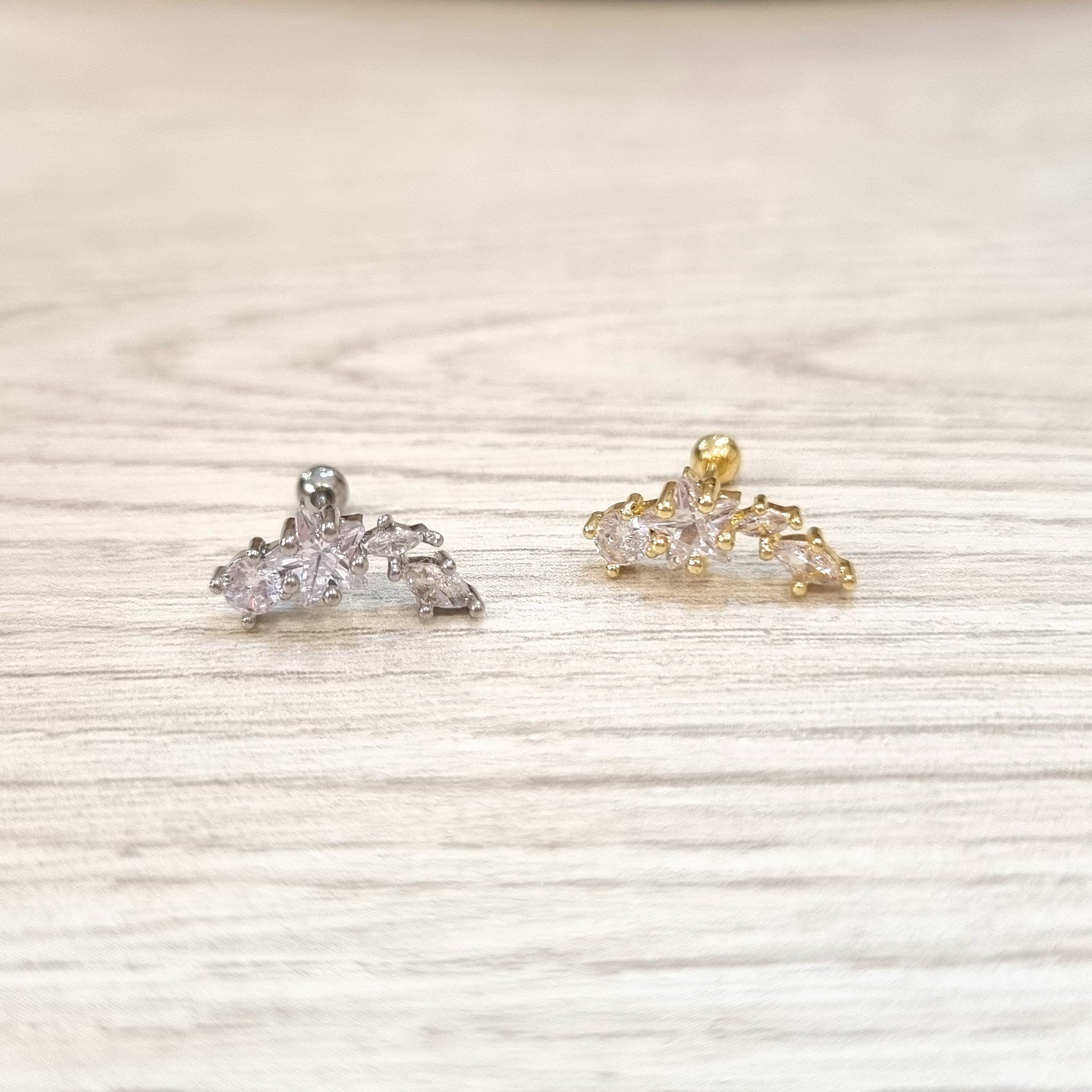 Piercing Acero Inoxidable Formas y Estrella