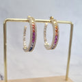 Arracadas Plata 925 con Chapa de Oro Colores