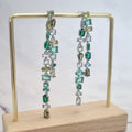 Aretes Plata 925 Largos colores