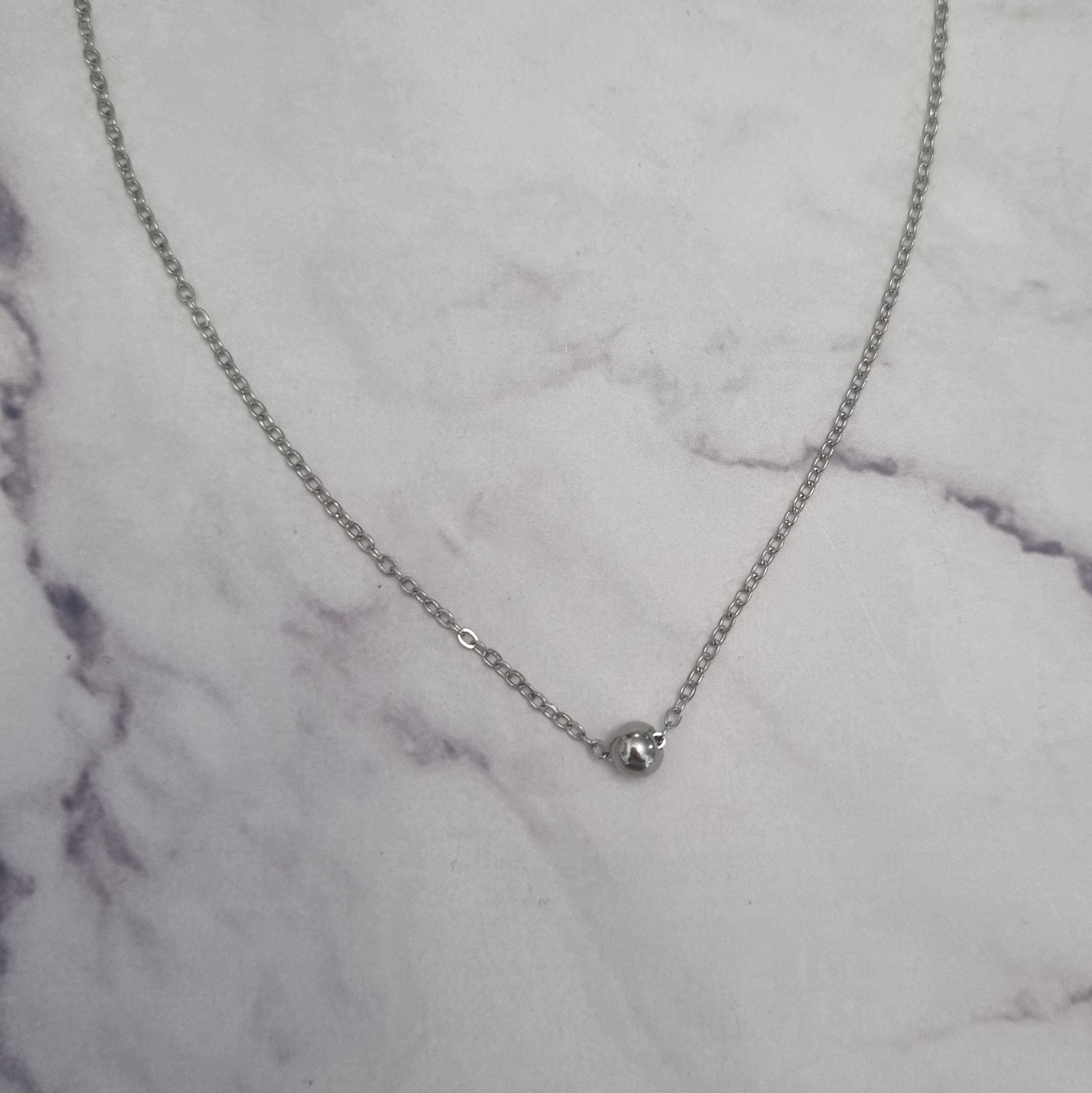 Collar Acero Inoxidable Bolita