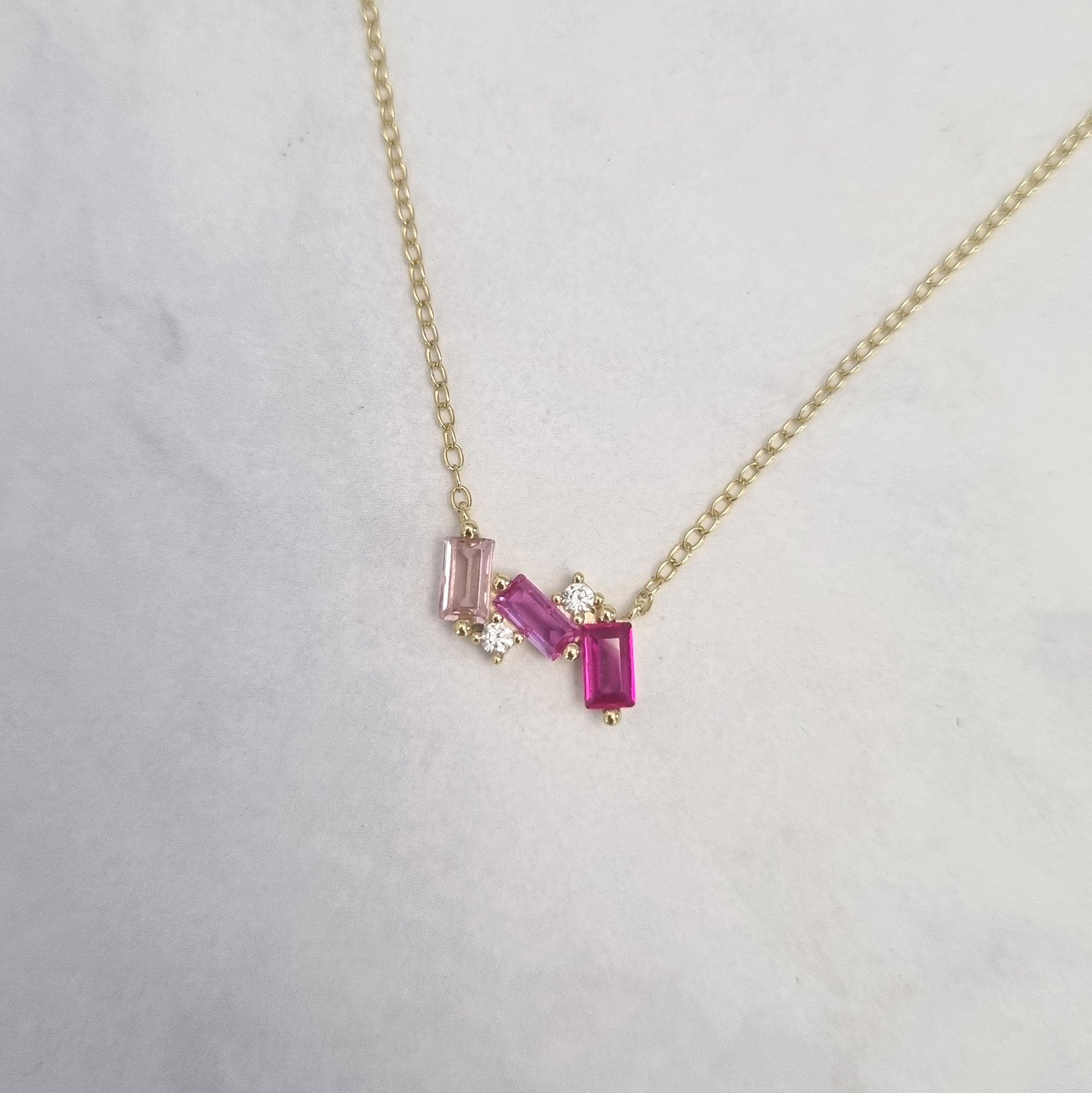 Collar Plata 925 con Chapa de Oro Rosa
