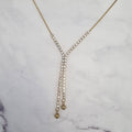 Collar Acero Inoxidable Puntitos Doble