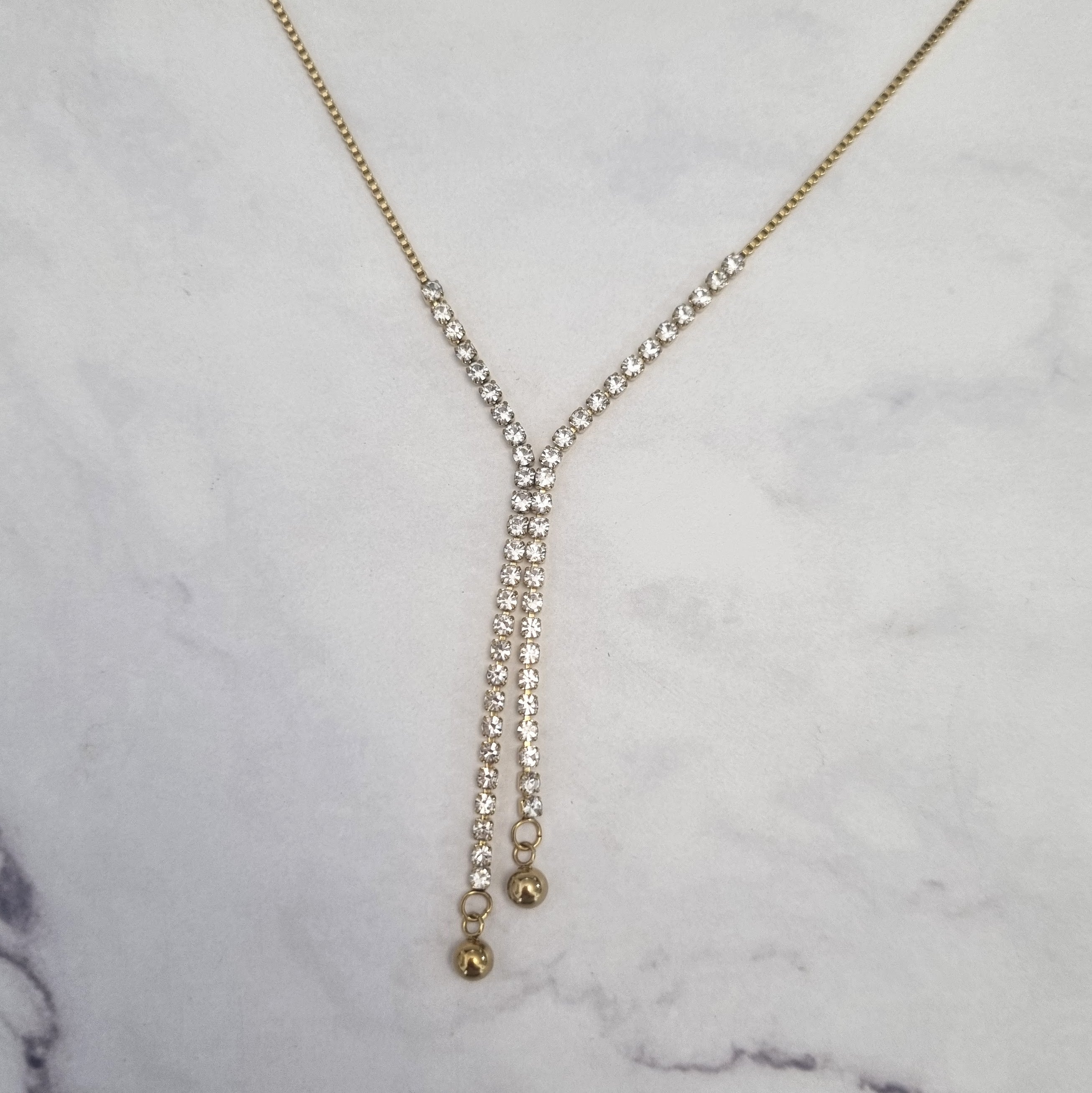Collar Acero Inoxidable Puntitos Doble