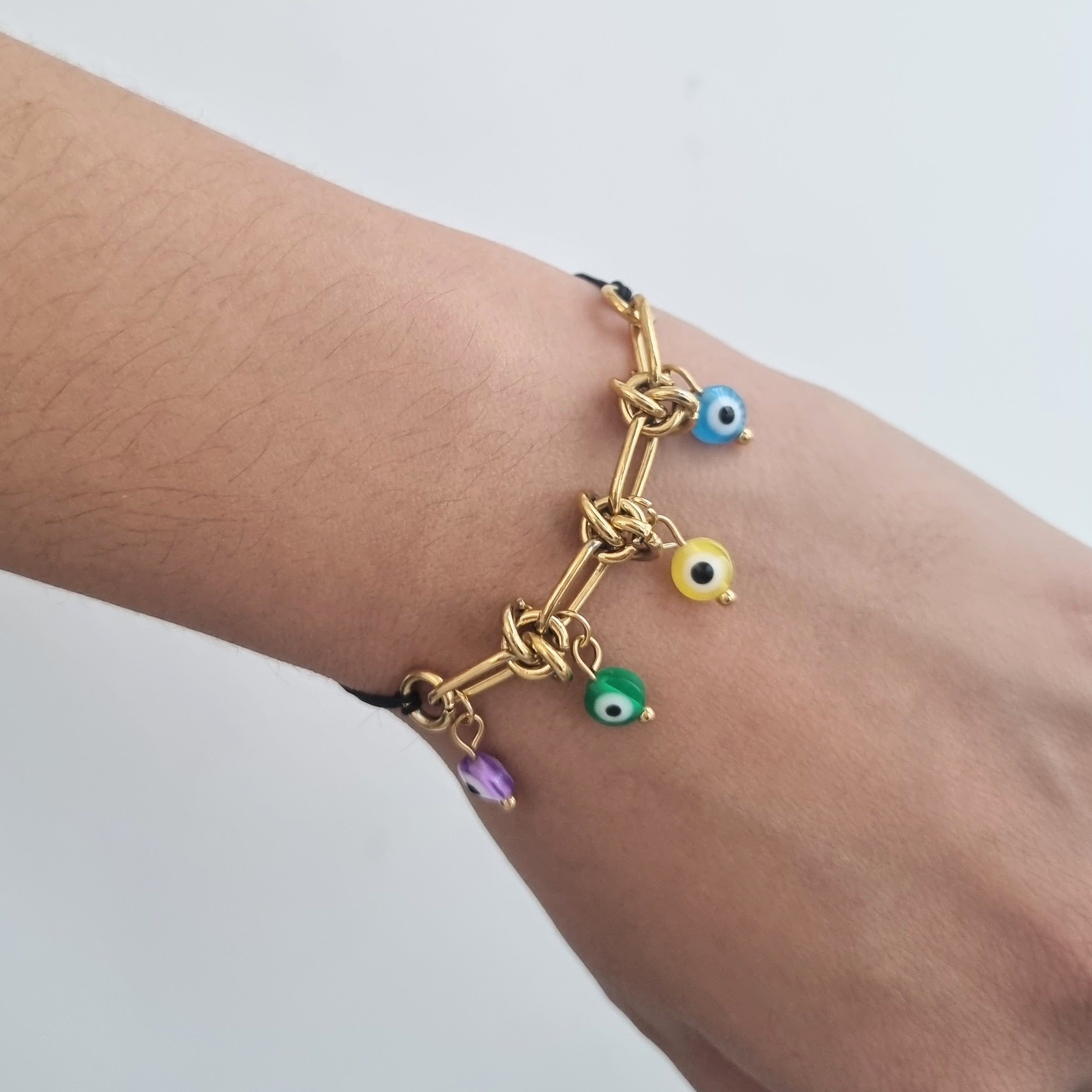 Pulsera Acero Inoxidable Con Ojitos