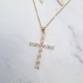 Collar Acero Inoxidable Cruz con Zirconia