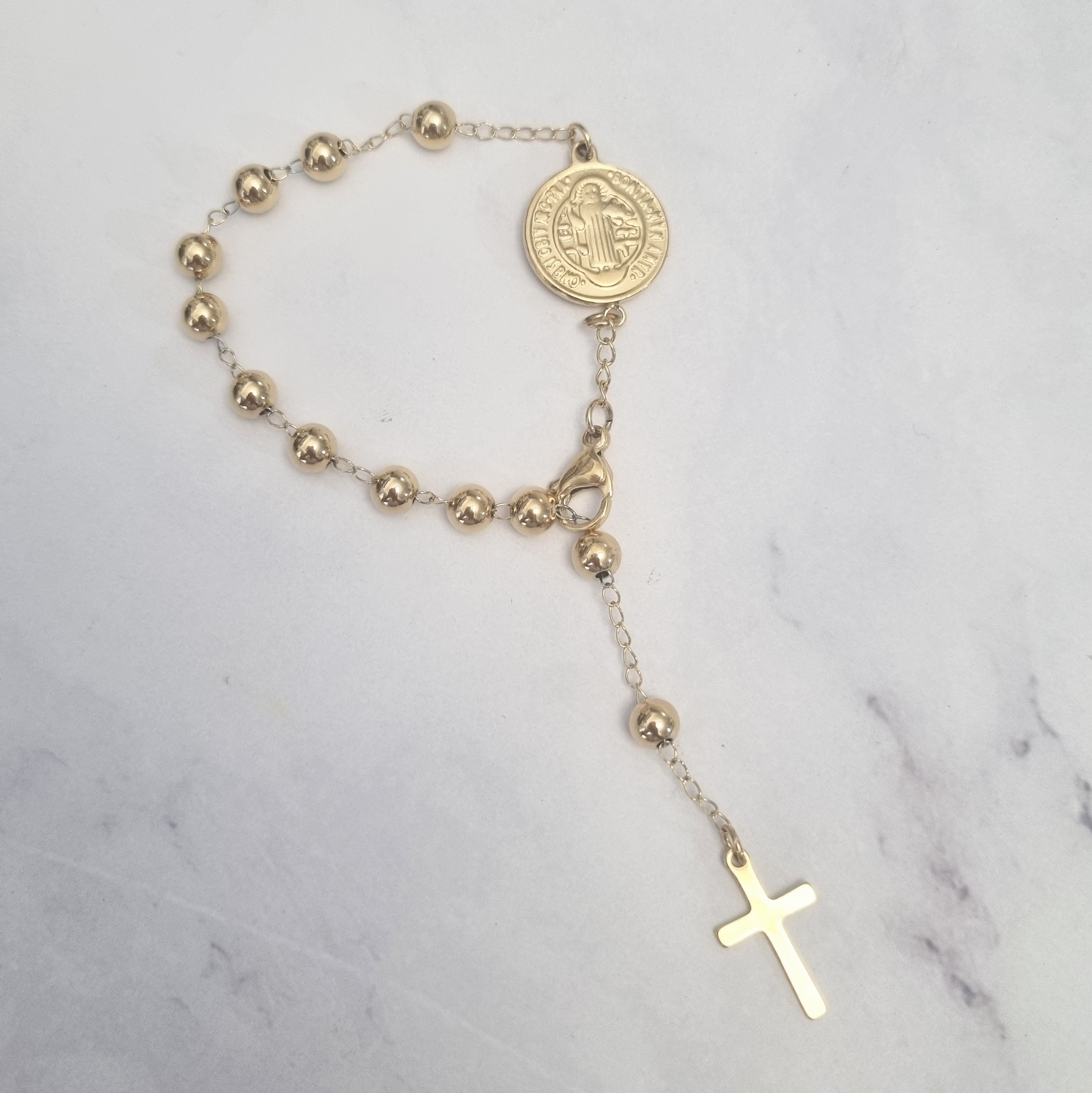 Pulsera Acero Inoxidable Rosario