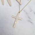 Collar Acero Inoxidable Cruz con Zirconia