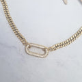 Collar Acero Inoxidable Eslabon con Crist
