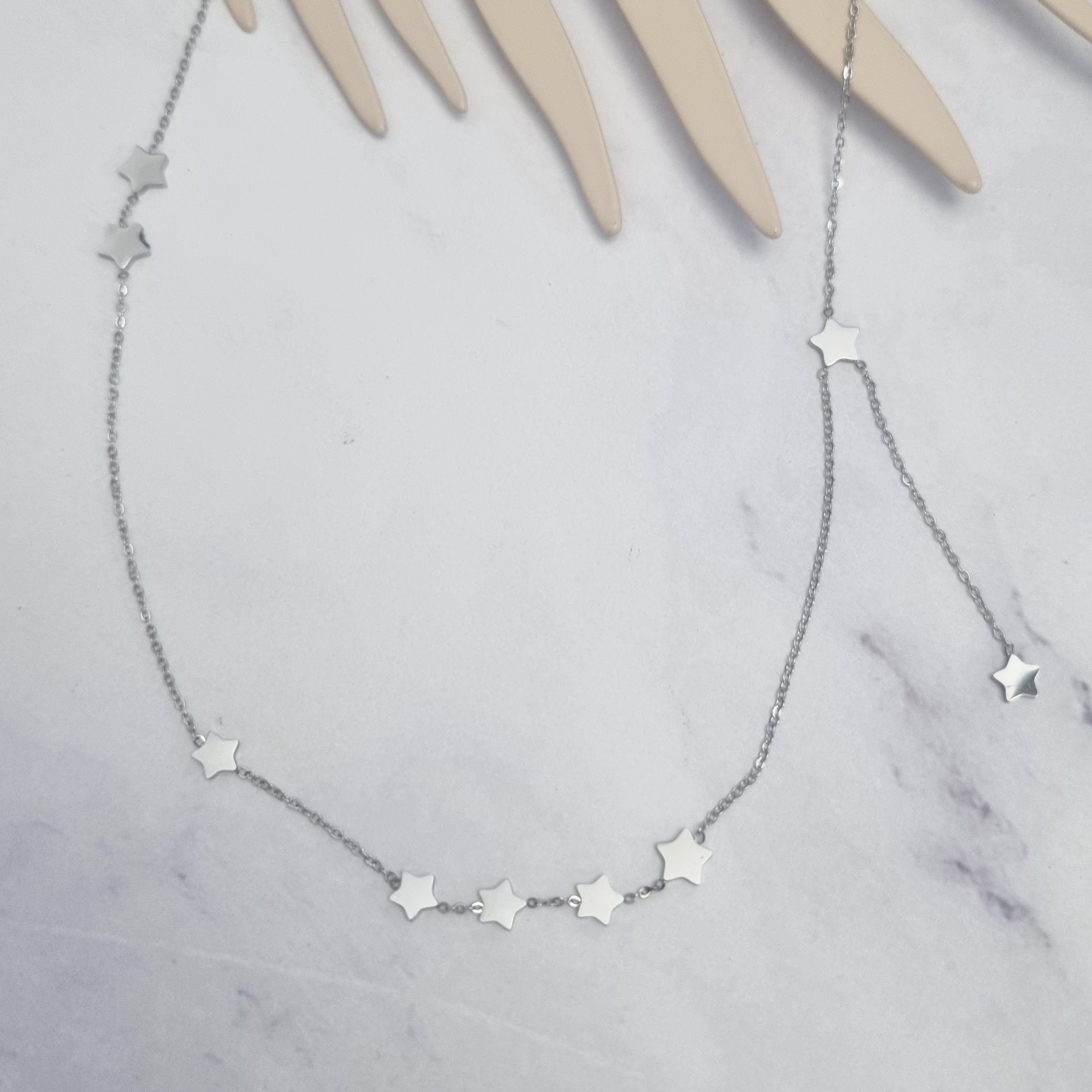 Collar Acero Inoxidable Estrellitas
