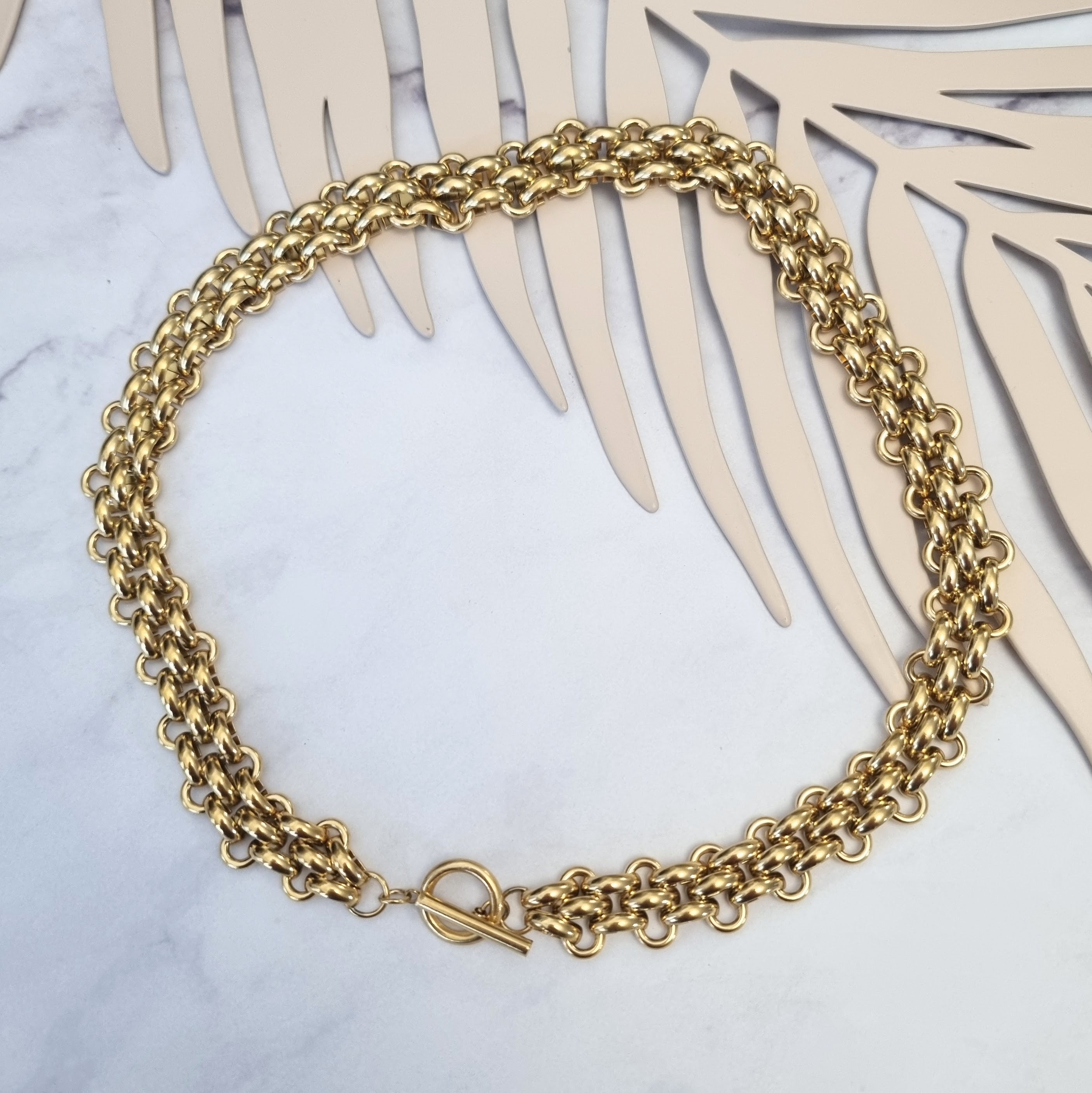 Collar Acero Inoxidable Trenzado con Broche