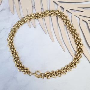 Collar Acero Inoxidable Trenzado con Broche