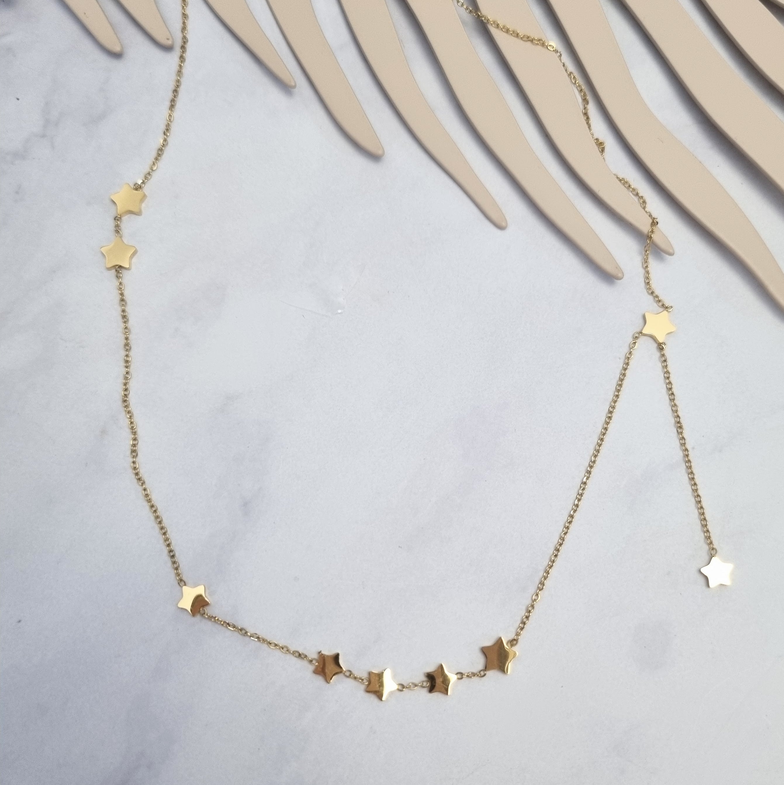Collar Acero Inoxidable Estrellitas