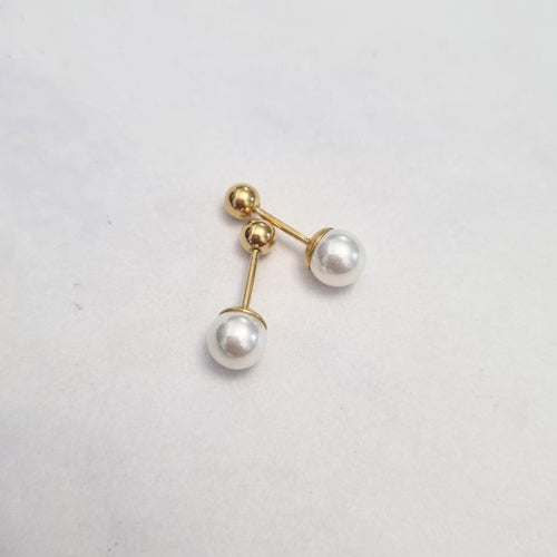 Aretes Acero Inoxidable Perla